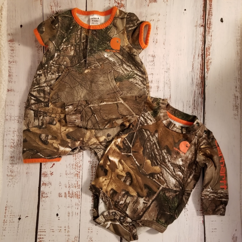 Two Carhartt 3 months Onesies